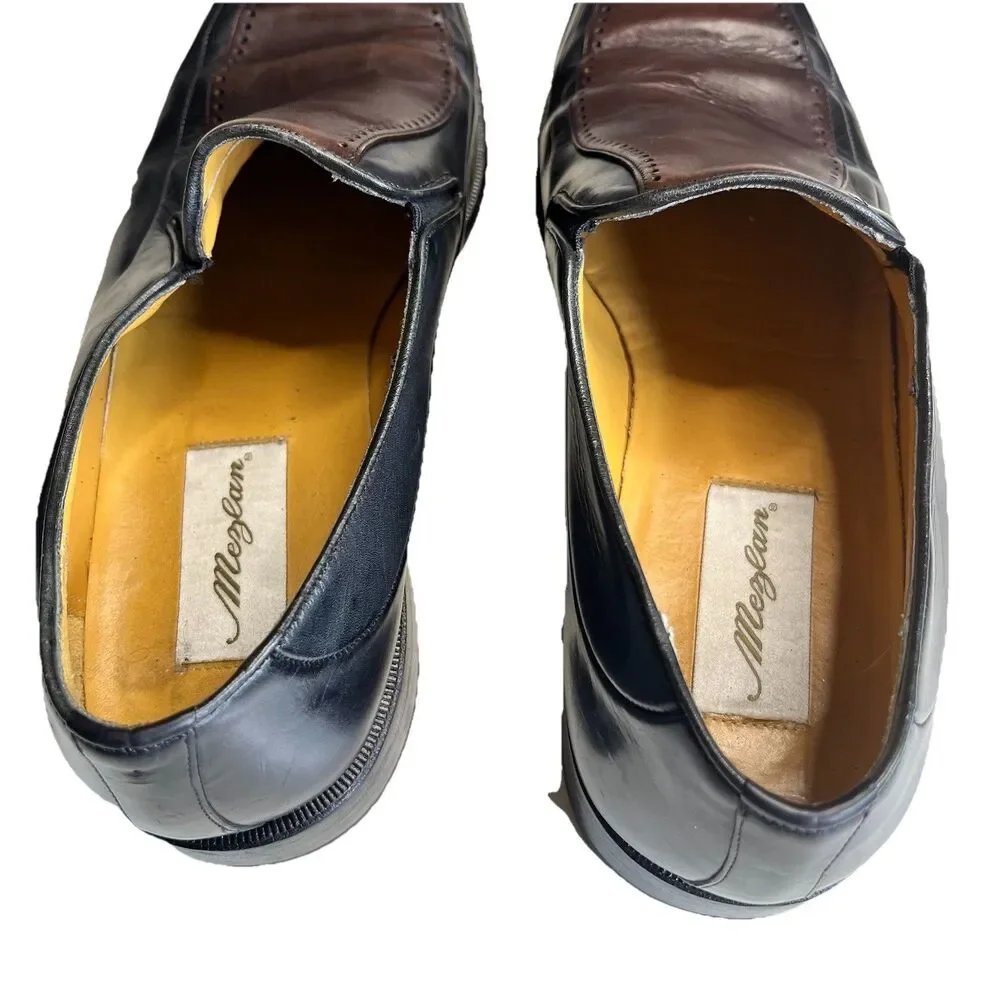 Mezlan Azores Loafer Men's 10.5M 2-Tone Oxford Leather Casual Dress Shoes Spain